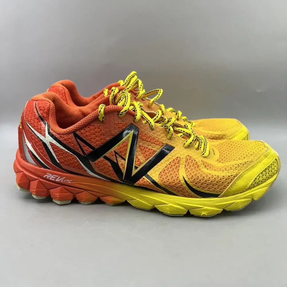 New Balance 3190 Nationals Running Shoes Men Size 11.5 D Orange Yellow Sneakers